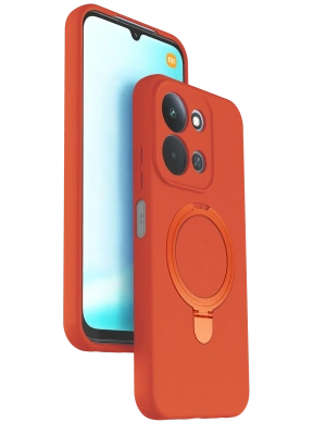 Newface Xiaomi Redmi 15C 4G Regal Magsafe Standlı Kapak - Turuncu