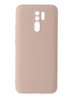 Newface Xiaomi Redmi 9 Kılıf Nano içi Kadife Silikon - Pudra