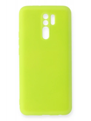 Newface Xiaomi Redmi 9 Kılıf Nano içi Kadife Silikon - Sarı