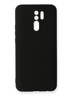 Newface Xiaomi Redmi 9 Kılıf Nano içi Kadife Silikon - Siyah