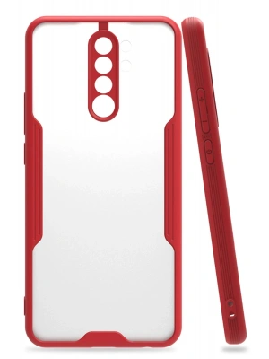 Newface Xiaomi Redmi 9 Kılıf Platin Silikon - Kırmızı