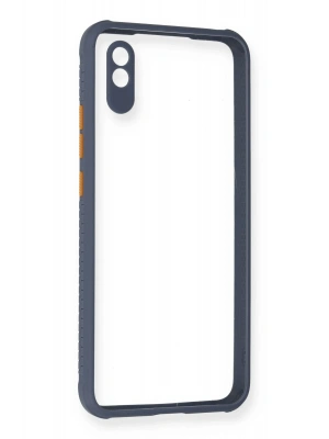 Newface Xiaomi Redmi 9A Kılıf Miami Şeffaf Silikon - Gri