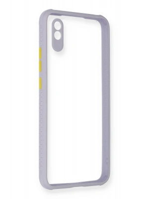 Newface Xiaomi Redmi 9A Kılıf Miami Şeffaf Silikon - Lila