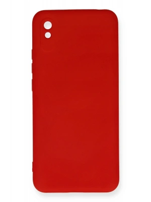 Newface Xiaomi Redmi 9A Kılıf Nano içi Kadife Silikon - Kırmızı