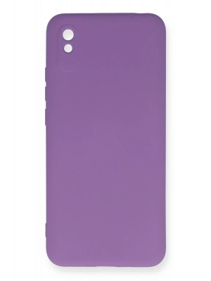 Newface Xiaomi Redmi 9A Kılıf Nano içi Kadife Silikon - Mor