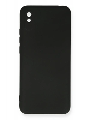 Newface Xiaomi Redmi 9A Kılıf Nano içi Kadife Silikon - Siyah