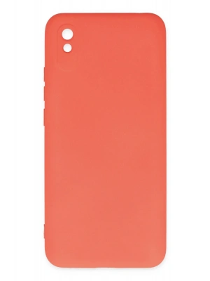 Newface Xiaomi Redmi 9A Kılıf Nano içi Kadife Silikon - Turuncu