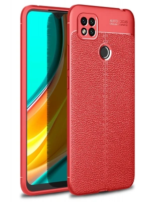 Newface Xiaomi Redmi 9C Kılıf Auto Focus Kapak - Kırmızı