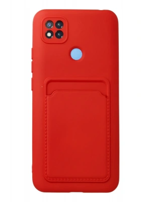 Newface Xiaomi Redmi 9C Kılıf Kelvin Kartvizitli Silikon - Kırmızı