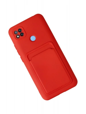 Newface Xiaomi Redmi 9C Kılıf Kelvin Kartvizitli Silikon - Kırmızı