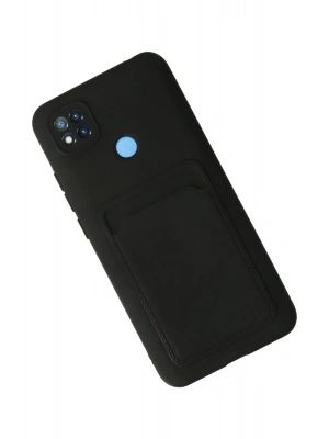 Newface Xiaomi Redmi 9C Kılıf Kelvin Kartvizitli Silikon - Siyah