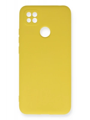 Newface Xiaomi Redmi 9C Kılıf Nano içi Kadife Silikon - Sarı