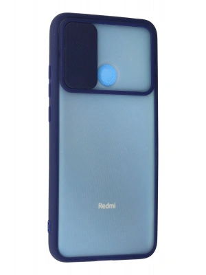 Newface Xiaomi Redmi 9C Kılıf Palm Buzlu Kamera Sürgülü Silikon - Lacivert