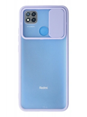 Newface Xiaomi Redmi 9C Kılıf Palm Buzlu Kamera Sürgülü Silikon - Lila