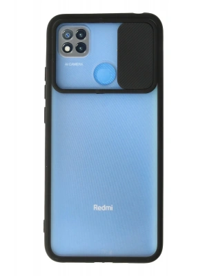 Newface Xiaomi Redmi 9C Kılıf Palm Buzlu Kamera Sürgülü Silikon - Siyah