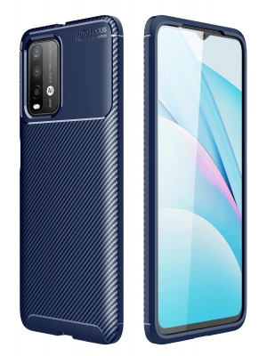 Newface Xiaomi Redmi 9T Kılıf Auto Focus Karbon Kapak - Lacivert