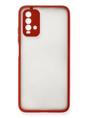 Newface Xiaomi Redmi 9T Kılıf Montreal Silikon Kapak - Kırmızı