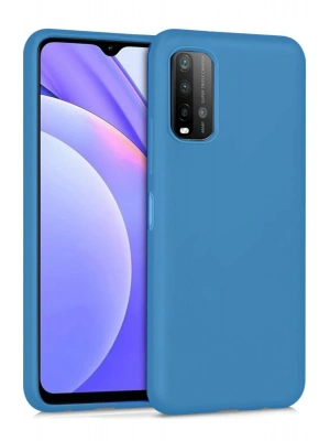 Newface Xiaomi Redmi 9T Kılıf Nano içi Kadife Silikon - Mavi