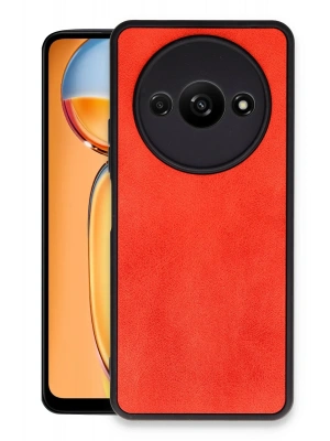 Newface Xiaomi Redmi A3 4G Kılıf Aras Deri Kapak - Kırmızı