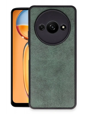 Newface Xiaomi Redmi A3 4G Kılıf Aras Deri Kapak - Koyu Yeşil