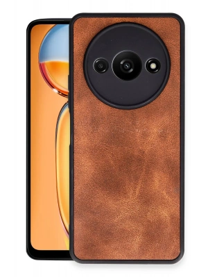Newface Xiaomi Redmi A3 4G Kılıf Aras Deri Kapak - Taba
