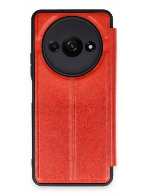 Newface Xiaomi Redmi A3 4G Kılıf Flip Cover - Kırmızı