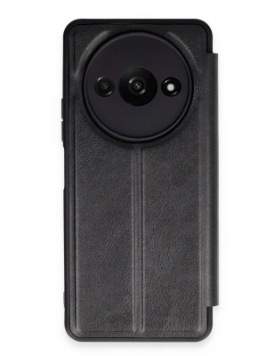 Newface Xiaomi Redmi A3 4G Kılıf Flip Cover - Siyah