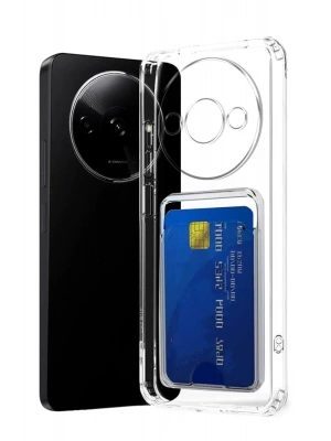 Newface Xiaomi Redmi A3 4G Kılıf Kart Şeffaf Silikon - Şeffaf