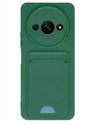 Newface Xiaomi Redmi A3 4G Kılıf Kelvin Kartvizitli Silikon - Koyu Yeşil