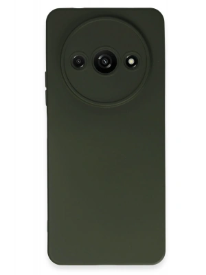 Newface Xiaomi Redmi A3 4G Kılıf Nano içi Kadife Silikon - Koyu Yeşil