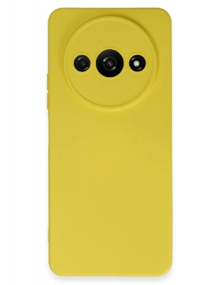 Newface Xiaomi Redmi A3 4G Kılıf Nano içi Kadife Silikon - Sarı