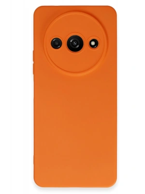 Newface Xiaomi Redmi A3 4G Kılıf Nano içi Kadife Silikon - Turuncu