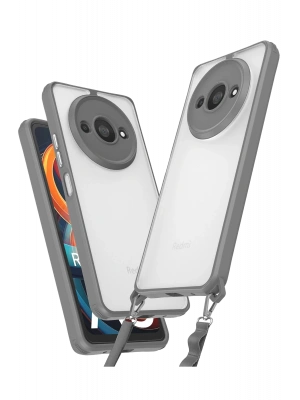 Newface Xiaomi Redmi A3 4G Kılıf Penta Silikon Kılıf - Titan Gri