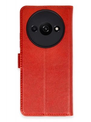 Newface Xiaomi Redmi A3 4G Kılıf Trend S Plus Kapaklı Kılıf - Kırmızı