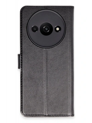 Newface Xiaomi Redmi A3 4G Kılıf Trend S Plus Kapaklı Kılıf - Siyah