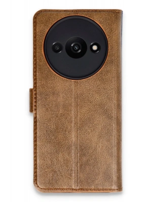 Newface Xiaomi Redmi A3 4G Kılıf Trend S Plus Kapaklı Kılıf - Taba