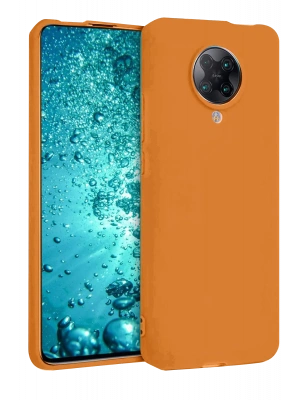 Newface Xiaomi Redmi K30 Pro Kılıf Nano içi Kadife Silikon - Turuncu