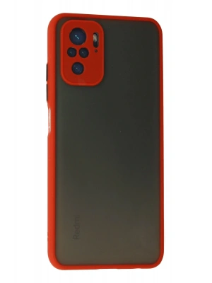 Newface Xiaomi Redmi Note 10 Kılıf Montreal Silikon Kapak - Kırmızı