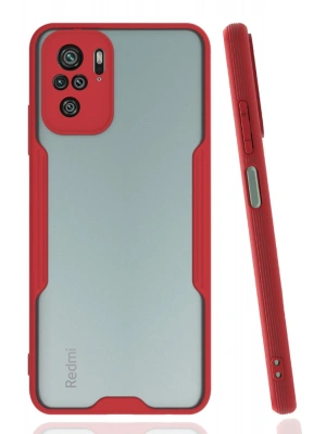 Newface Xiaomi Redmi Note 10 Kılıf Platin Silikon - Kırmızı