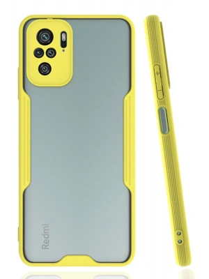 Newface Xiaomi Redmi Note 10 Kılıf Platin Silikon - Sarı