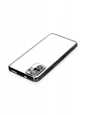 Newface Xiaomi Redmi Note 10 Kılıf Razer Lensli Silikon - Siyah