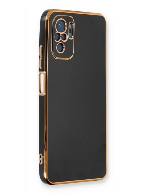 Newface Xiaomi Redmi Note 10 Kılıf Volet Silikon - Siyah