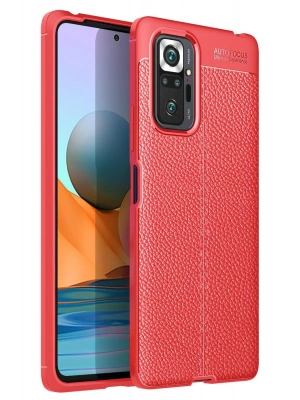 Newface Xiaomi Redmi Note 10 Pro Kılıf Auto Focus Kapak - Kırmızı