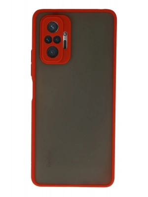 Newface Xiaomi Redmi Note 10 Pro Kılıf Montreal Silikon Kapak - Kırmızı