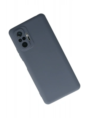 Newface Xiaomi Redmi Note 10 Pro Kılıf Nano içi Kadife Silikon - Gri
