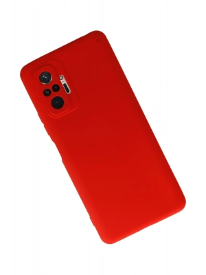 Newface Xiaomi Redmi Note 10 Pro Kılıf Nano içi Kadife Silikon - Kırmızı