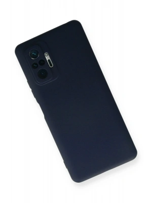 Newface Xiaomi Redmi Note 10 Pro Kılıf Nano içi Kadife Silikon - Lacivert