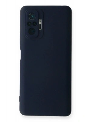 Newface Xiaomi Redmi Note 10 Pro Kılıf Nano içi Kadife Silikon - Lacivert