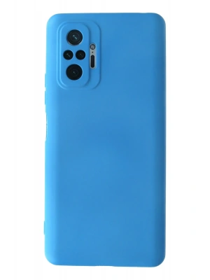 Newface Xiaomi Redmi Note 10 Pro Kılıf Nano içi Kadife Silikon - Mavi