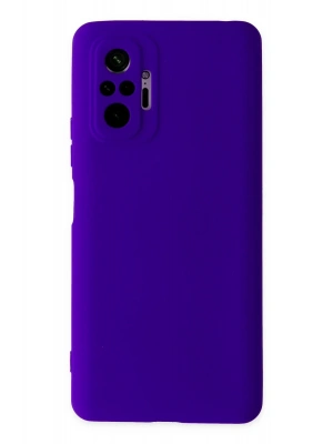 Newface Xiaomi Redmi Note 10 Pro Kılıf Nano içi Kadife Silikon - Mor
